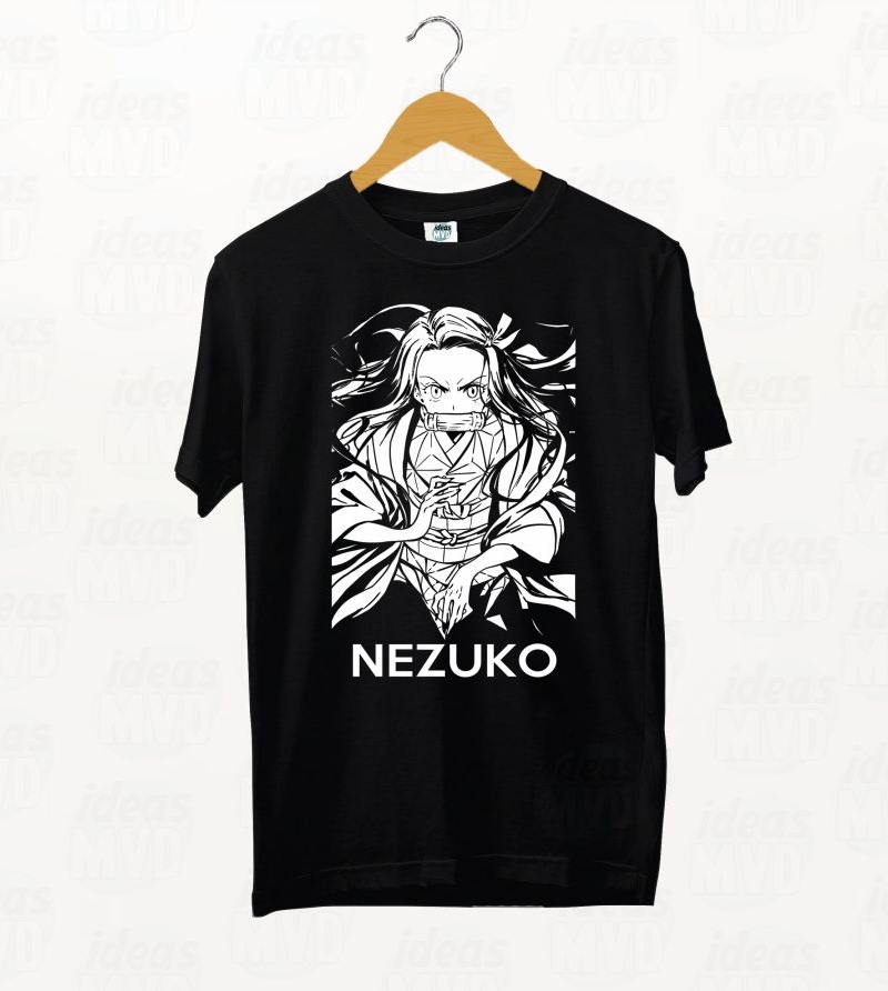 Remera Demon Slayer Nezuko 02 Negra Ideas MVD