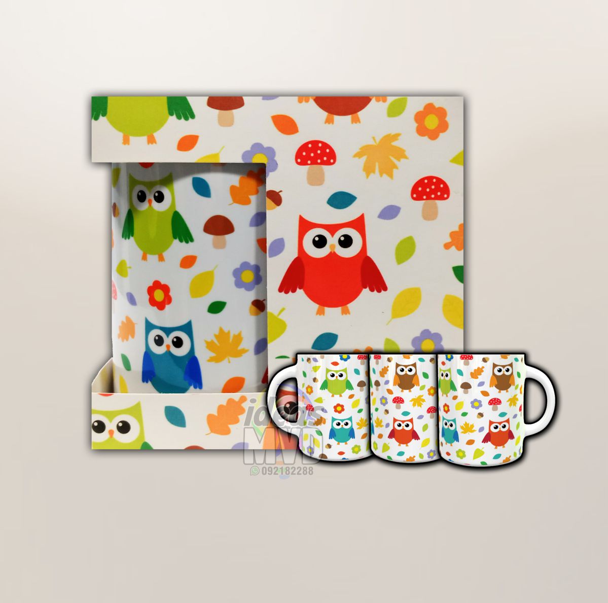 Taza Con Caja Buhos Ideas Mvd 