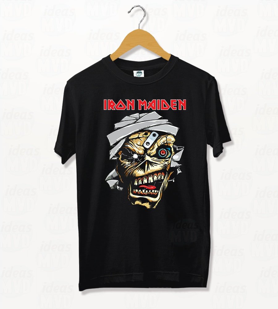 Iron Maiden Euro Tour – Maglietta Uomo, Nero, Taglia S – 100% Cotone