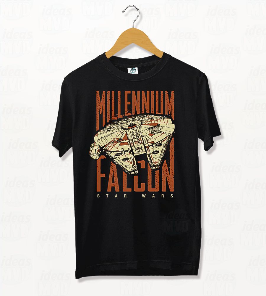 Remera Star Wars Millennium Falcon (Negra)