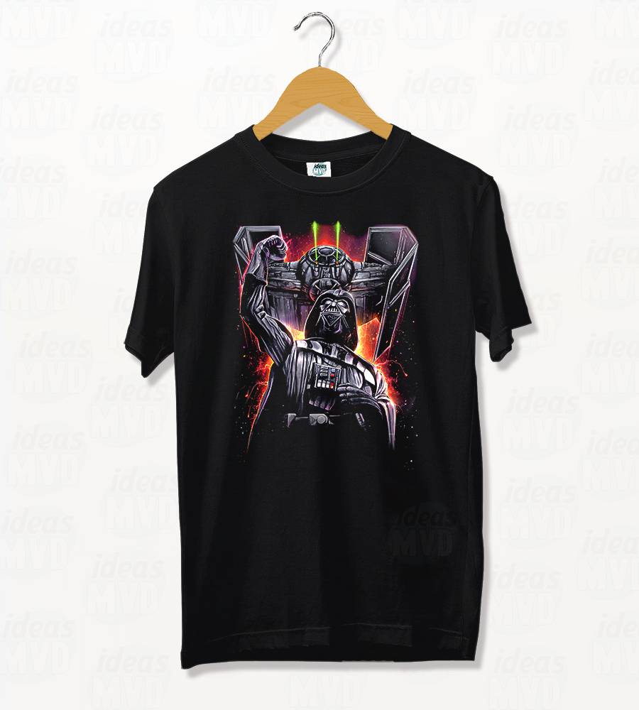 Remera Star Wars Dart Vader Tie Fighter (Negra)