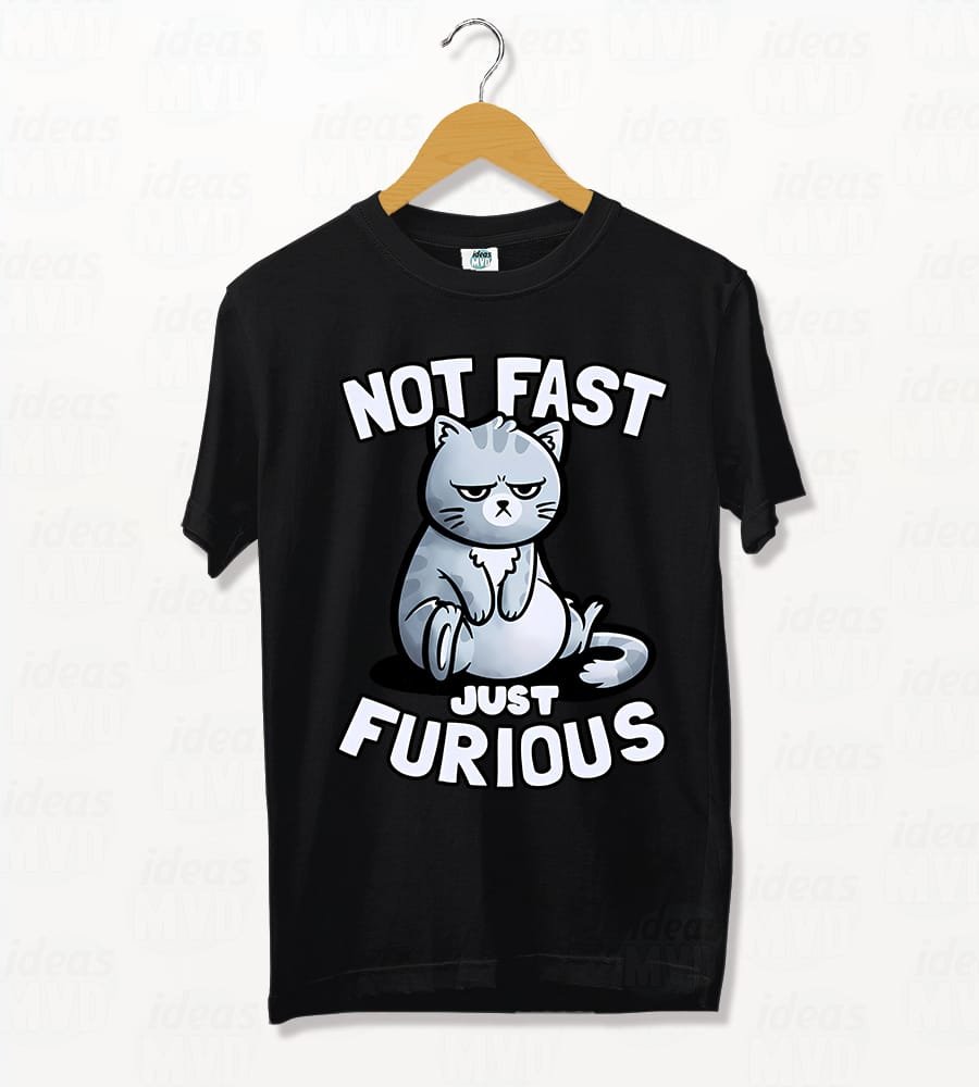 Remera Gatito Not Fast Just Furious (Colores) - Imagen 4