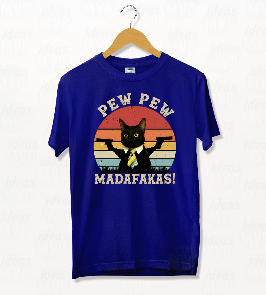Remera Gatito Pew Pew Motherfuckas (Colores)