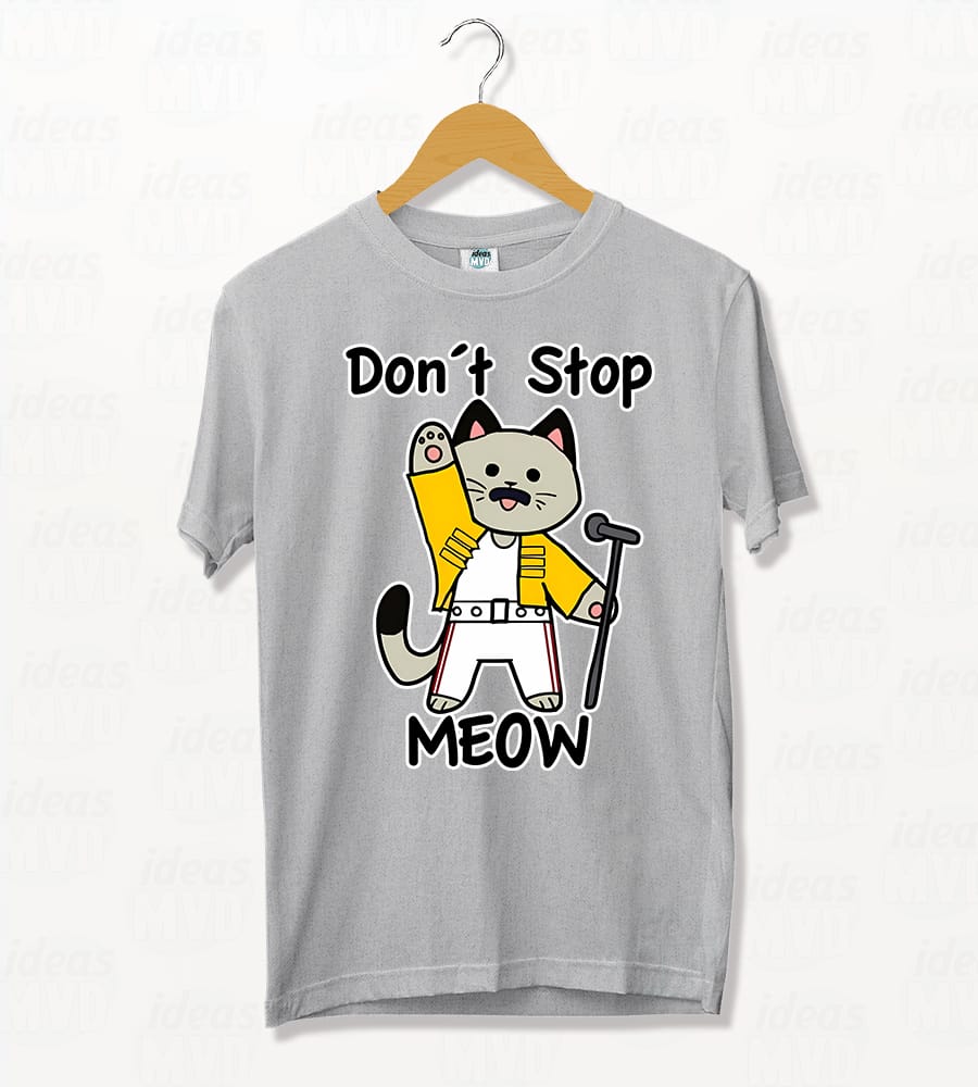 Remera Gatito Dont Stop Meow (Colores)