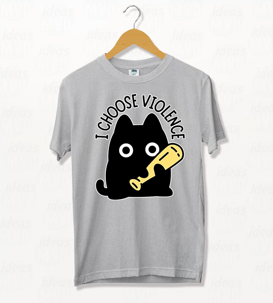 Remera Gatito I Choose Violence (Colores)