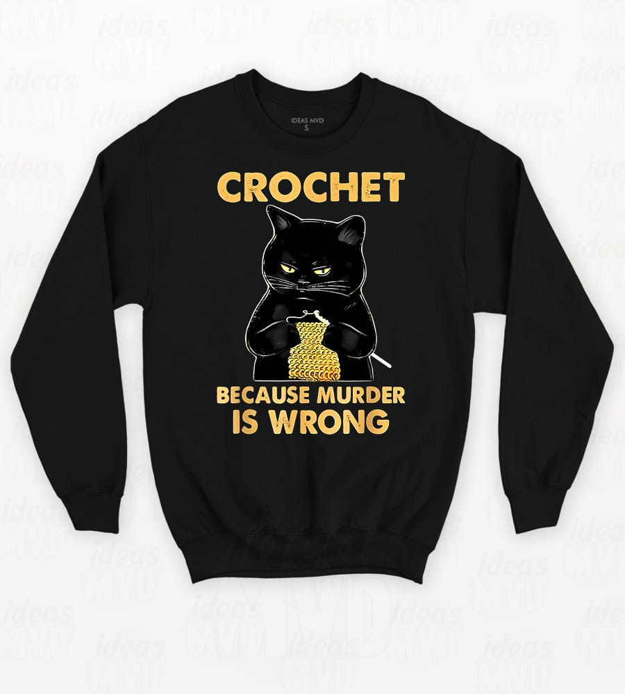 Buzo Gatito Crochet (Negro)