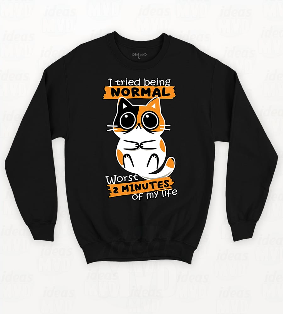 Buzo Gatito Normal 2 Minutes (Negro)