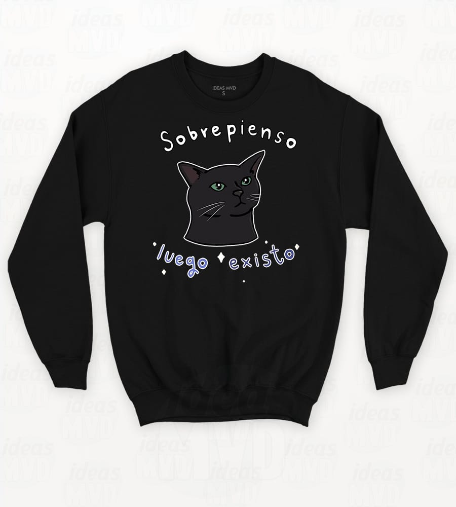 Buzo Gatito Sobrepienso (Negro)