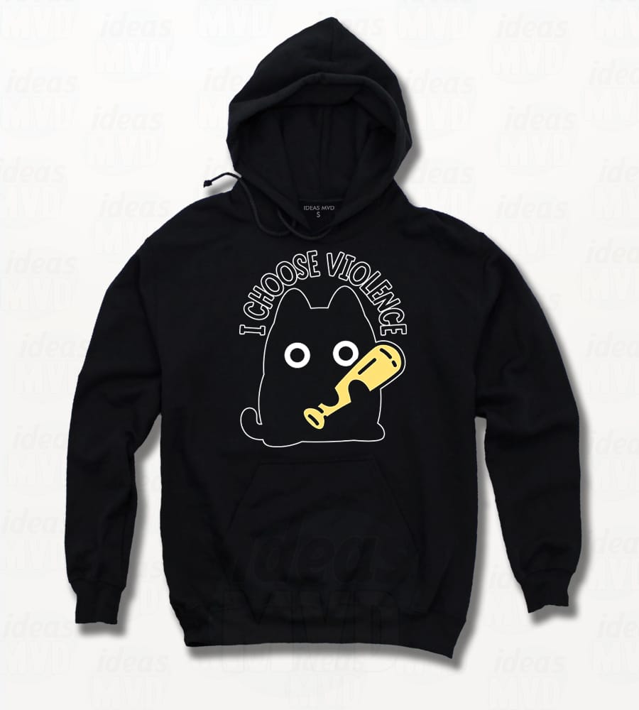 Canguro Gatito I Choose Violence (Negro)