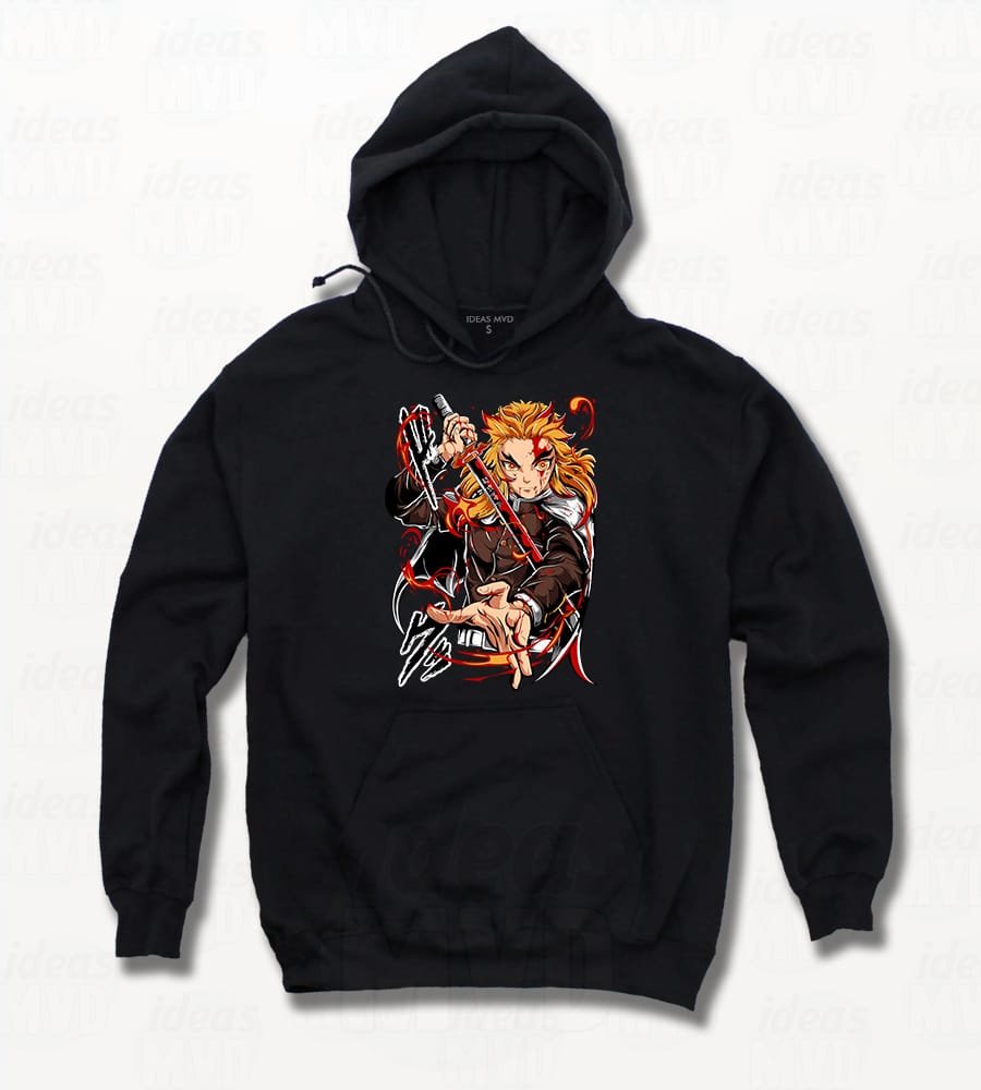 Canguro Demon Slayer Rengoku 04 (Negro)