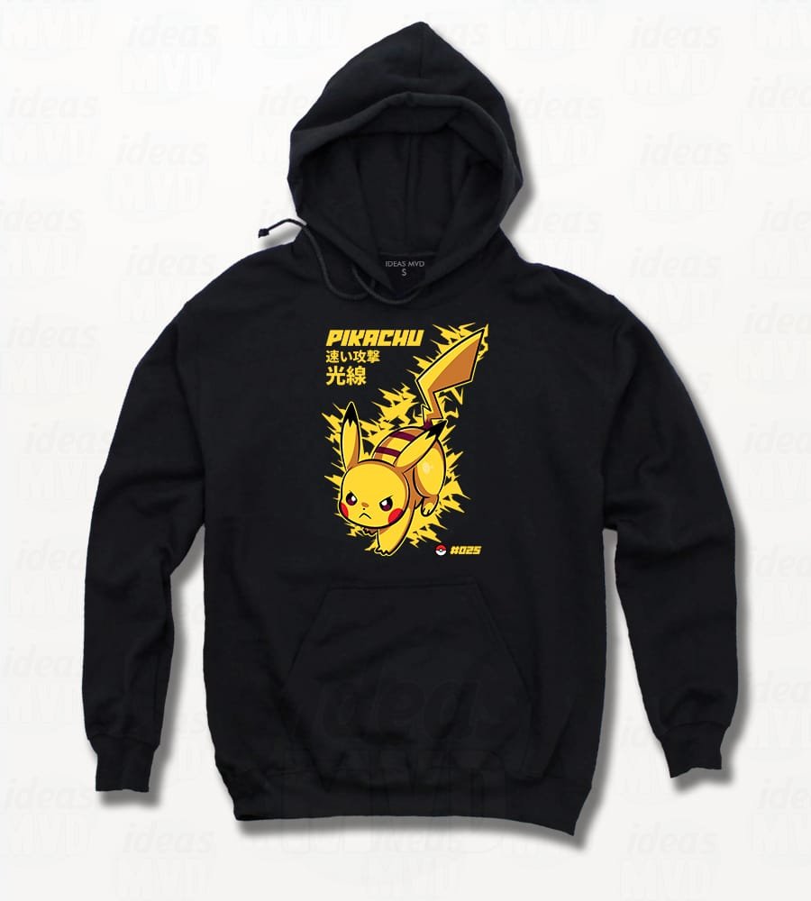 Canguro Pokemon Pikachu 02 (Negro)