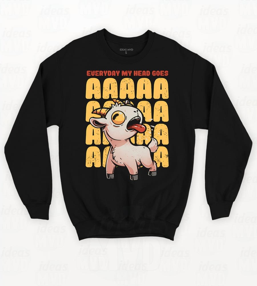 Buzo Cabra My Head Goes AAA (Negro)