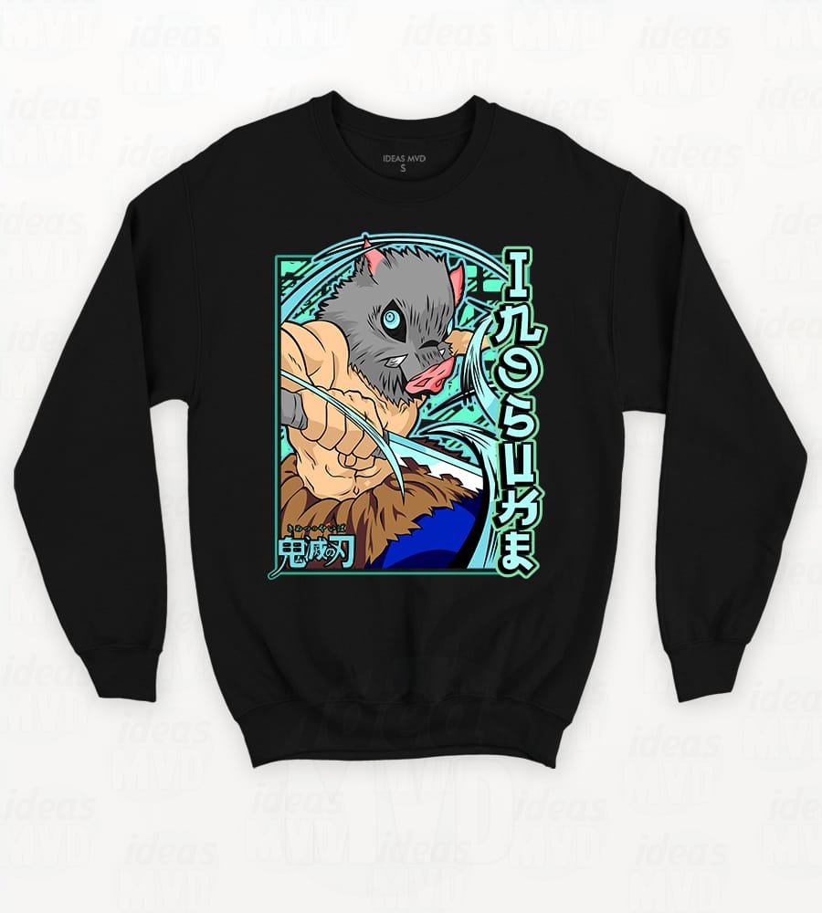 Buzo Demon Slayer Inosuke 04 (Negro)