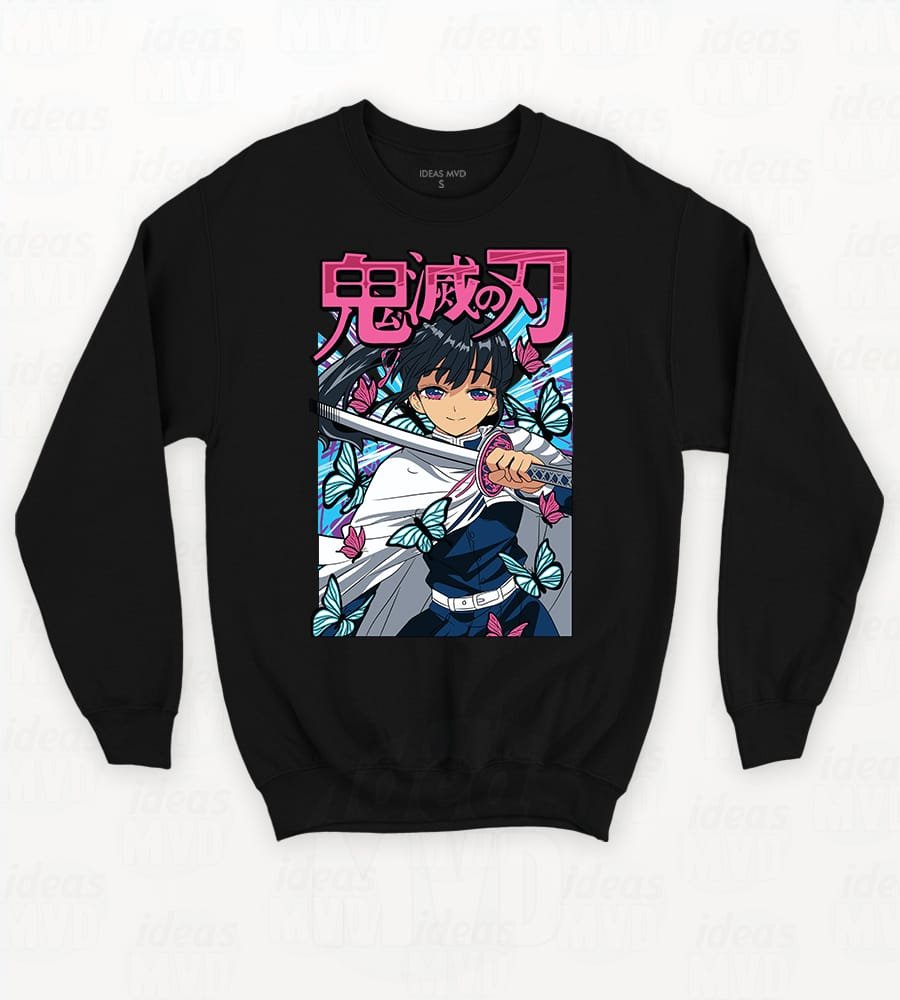 Buzo Demon Slayer Kanao Suyuri (Negro)