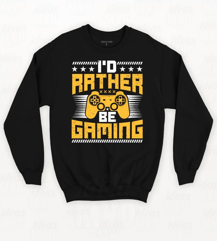 Buzo Rather Be Gaming (Negro)