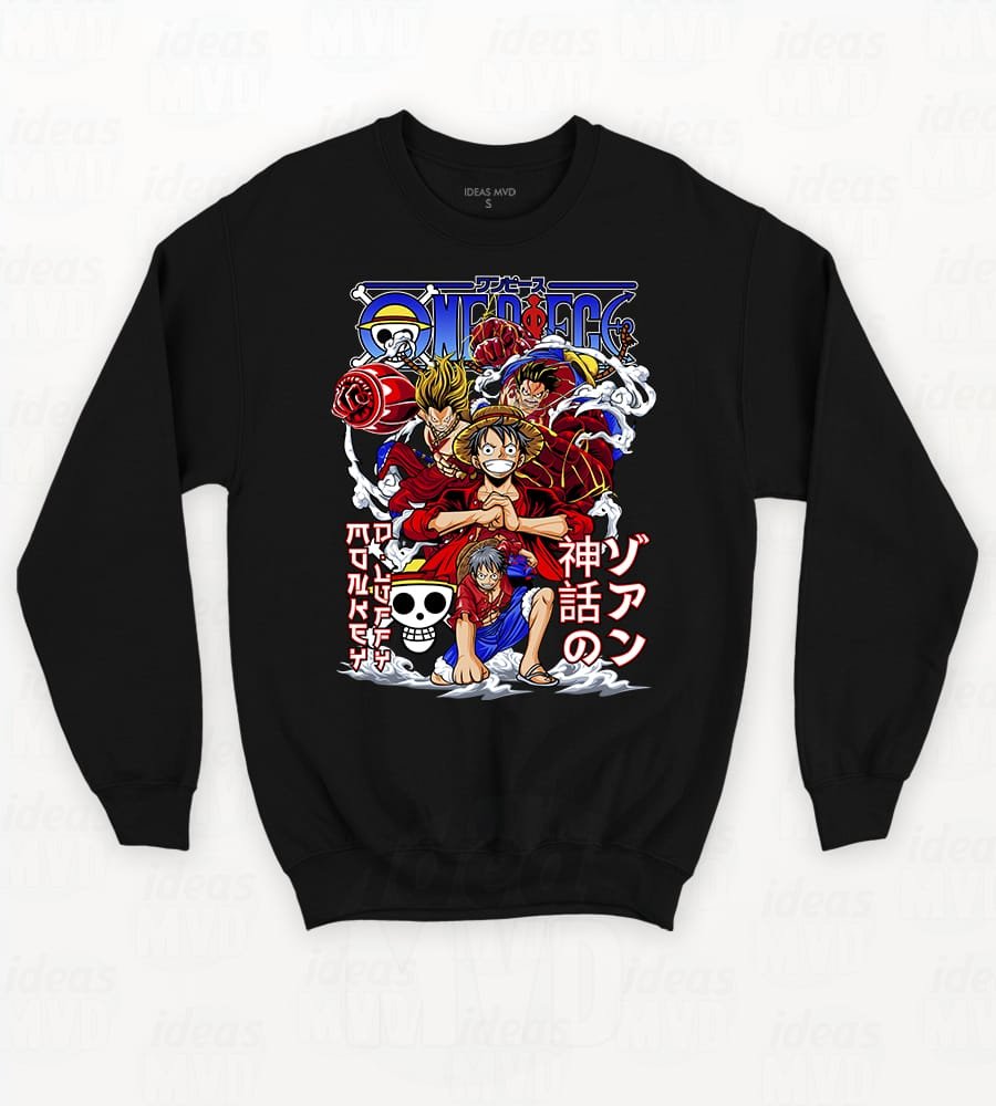 Buzo One Piece Luffy 05 (Negro)