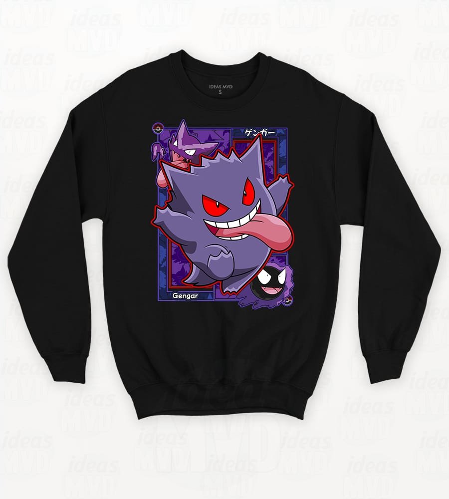 Buzo Pokemon Gengar 02 (Negro)