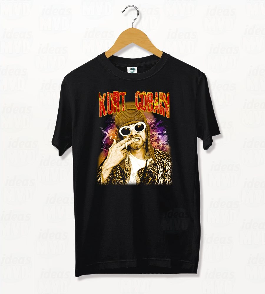 Remera Kurt Cobain (Negra)