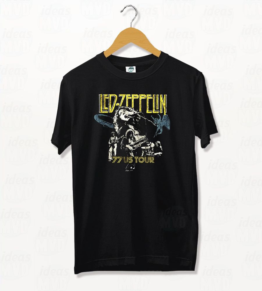 Remera Led Zeppelin 77 Us Tour (Negra)