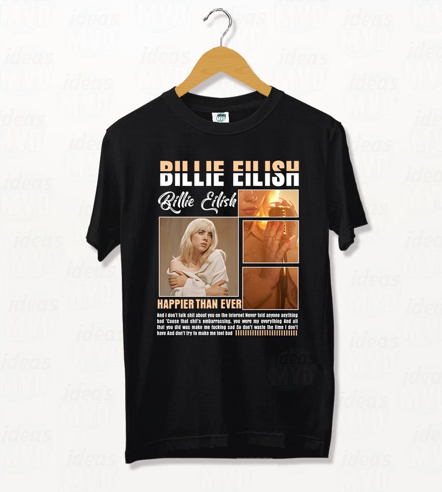 Remera Billie Eilish 06 (Negra)