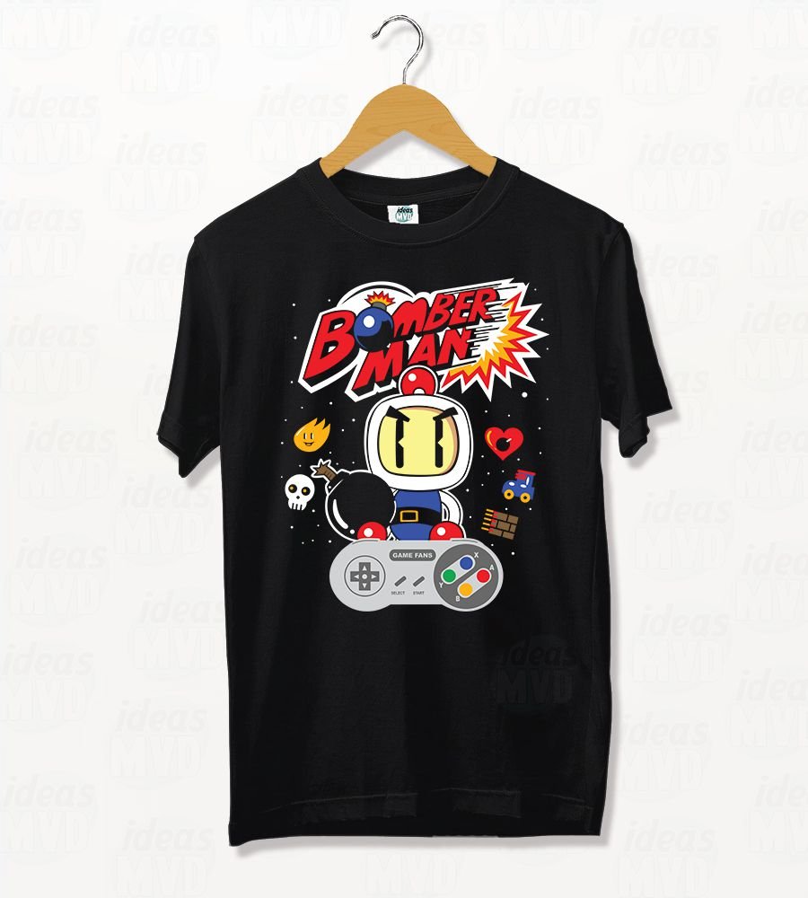 Remera Bomberman (Negra)