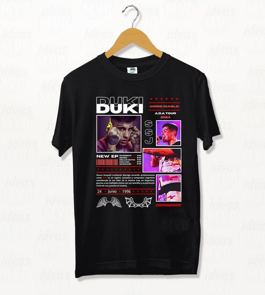 Remera Duki 02 (Negra)