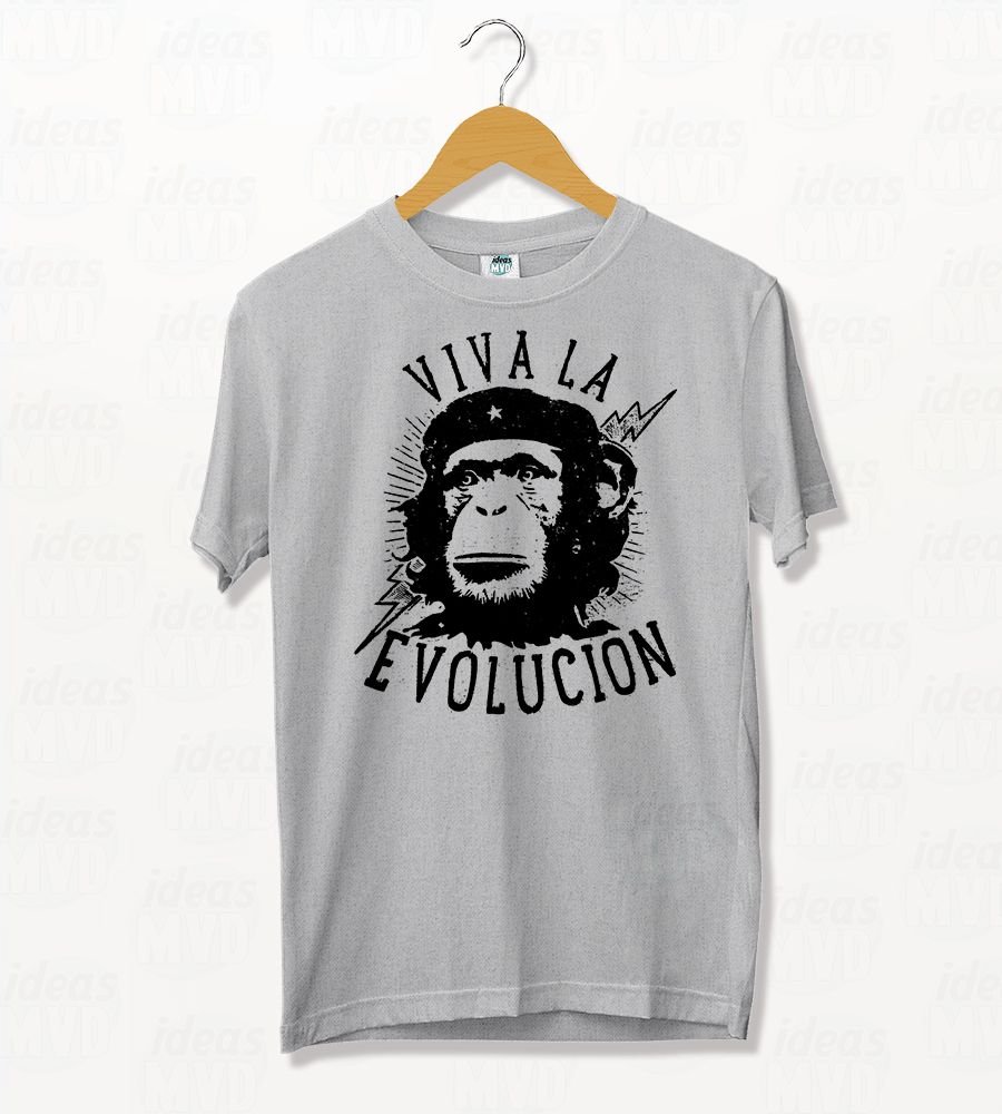 Remera Viva La Evolución (Gris)
