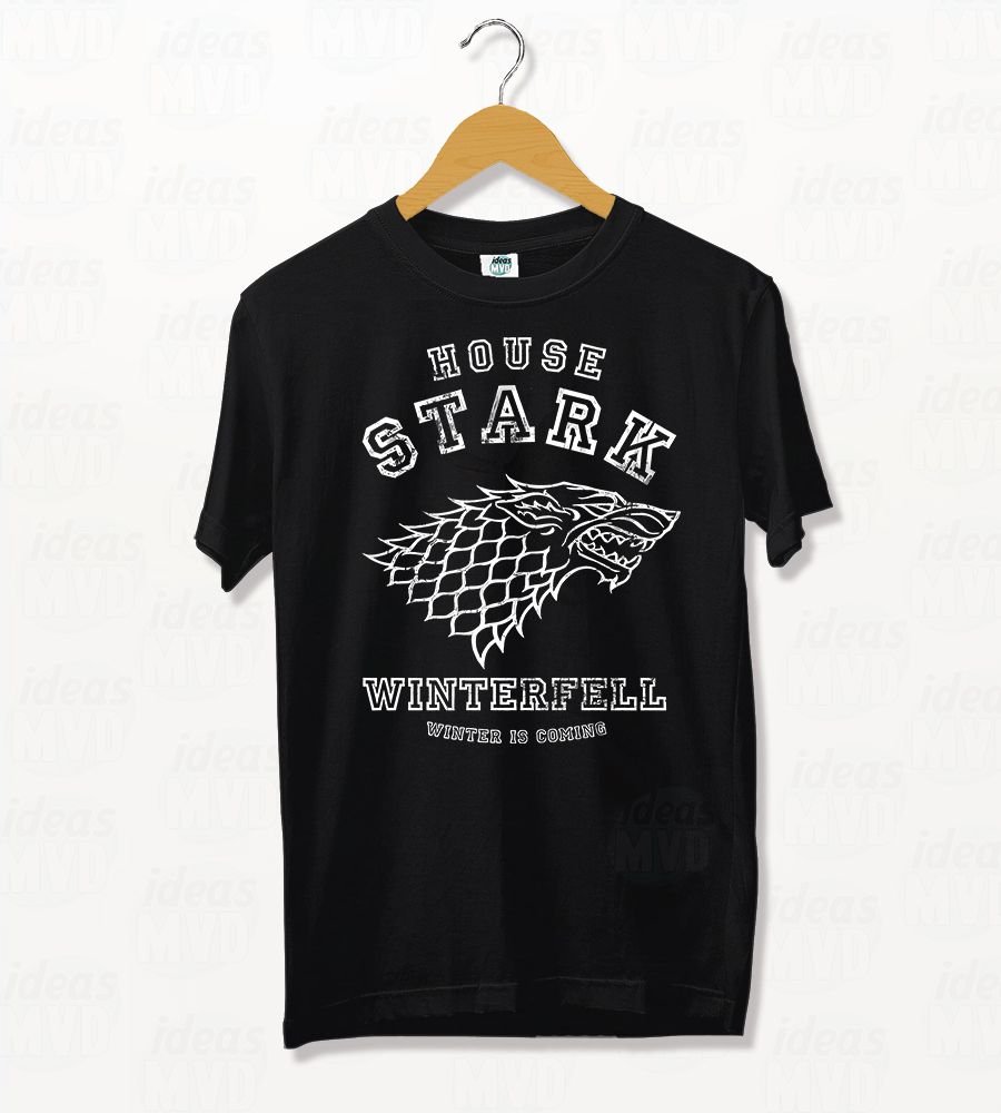 Remera Game Of Throne House Stark 02 (Negra)