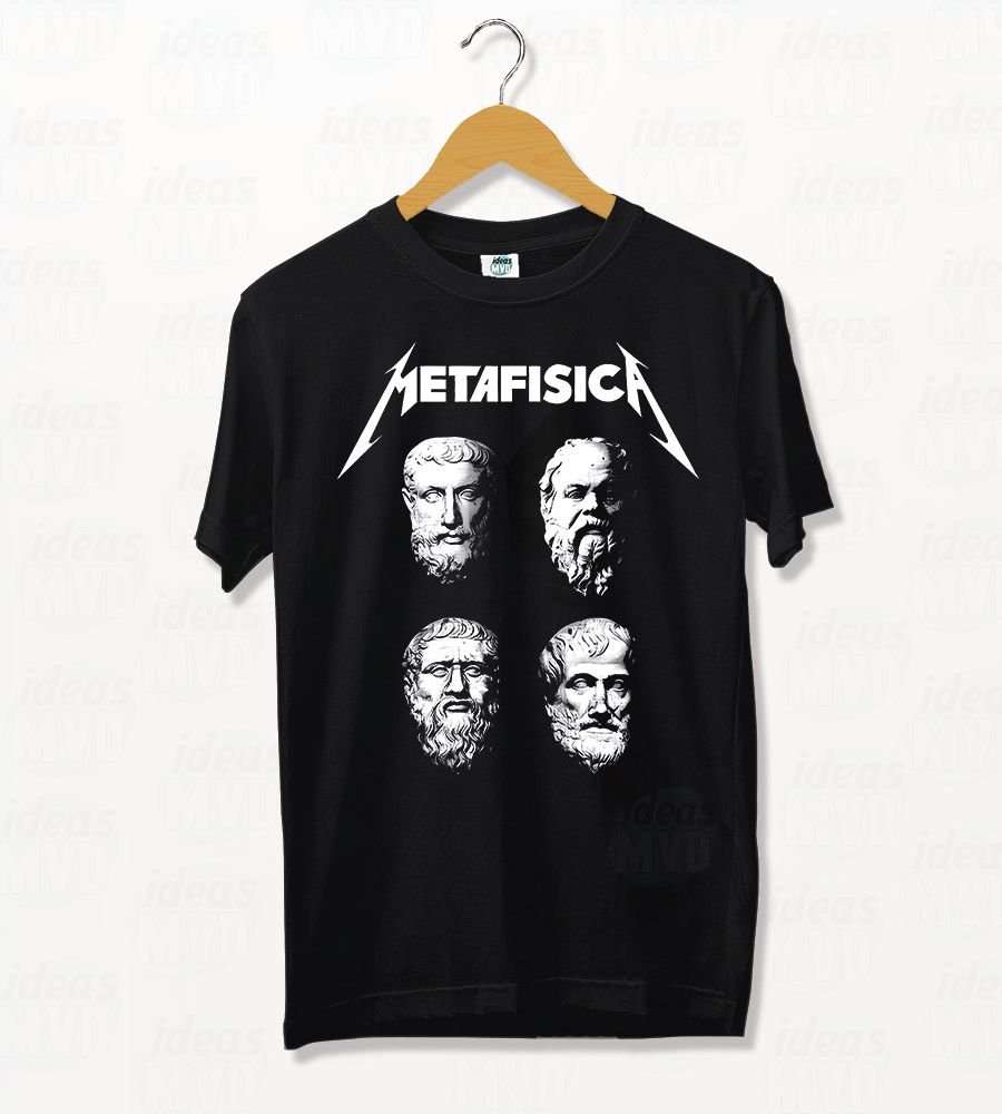 Remera Metafísica Filósofos (Negra)