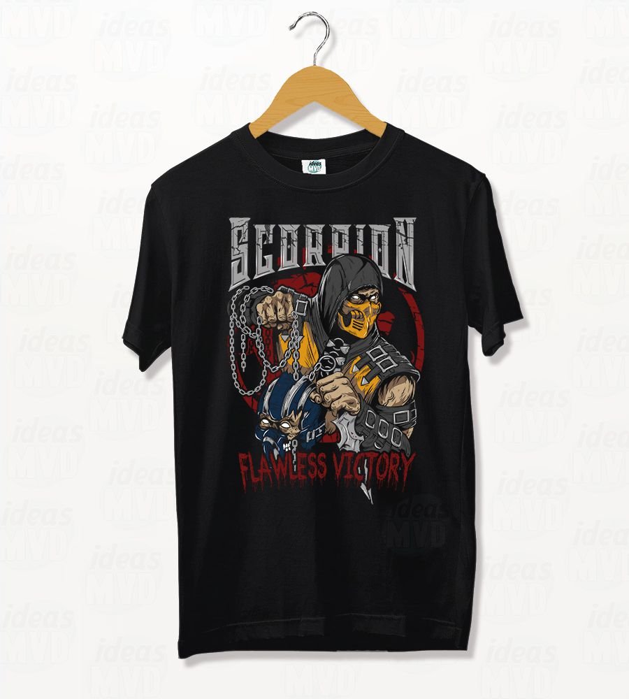 Remera Mortal Kombat Scorpion 03 (Negra)