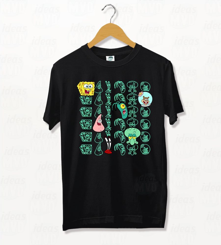 Remera Bob Esponja (Negra)
