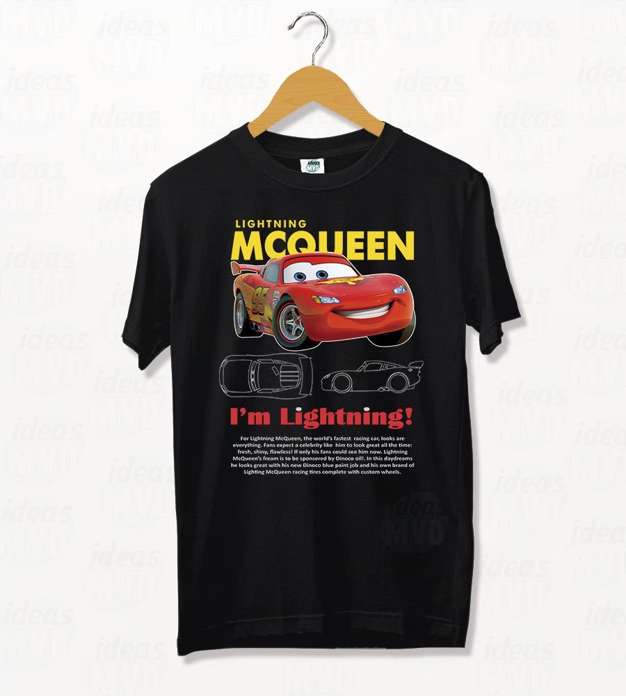 Remera Rayo Mcqueen (Negra)