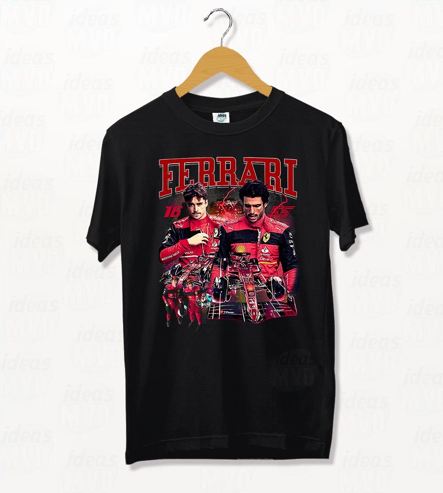 Remera Formula 1 Ferrari (Negra)