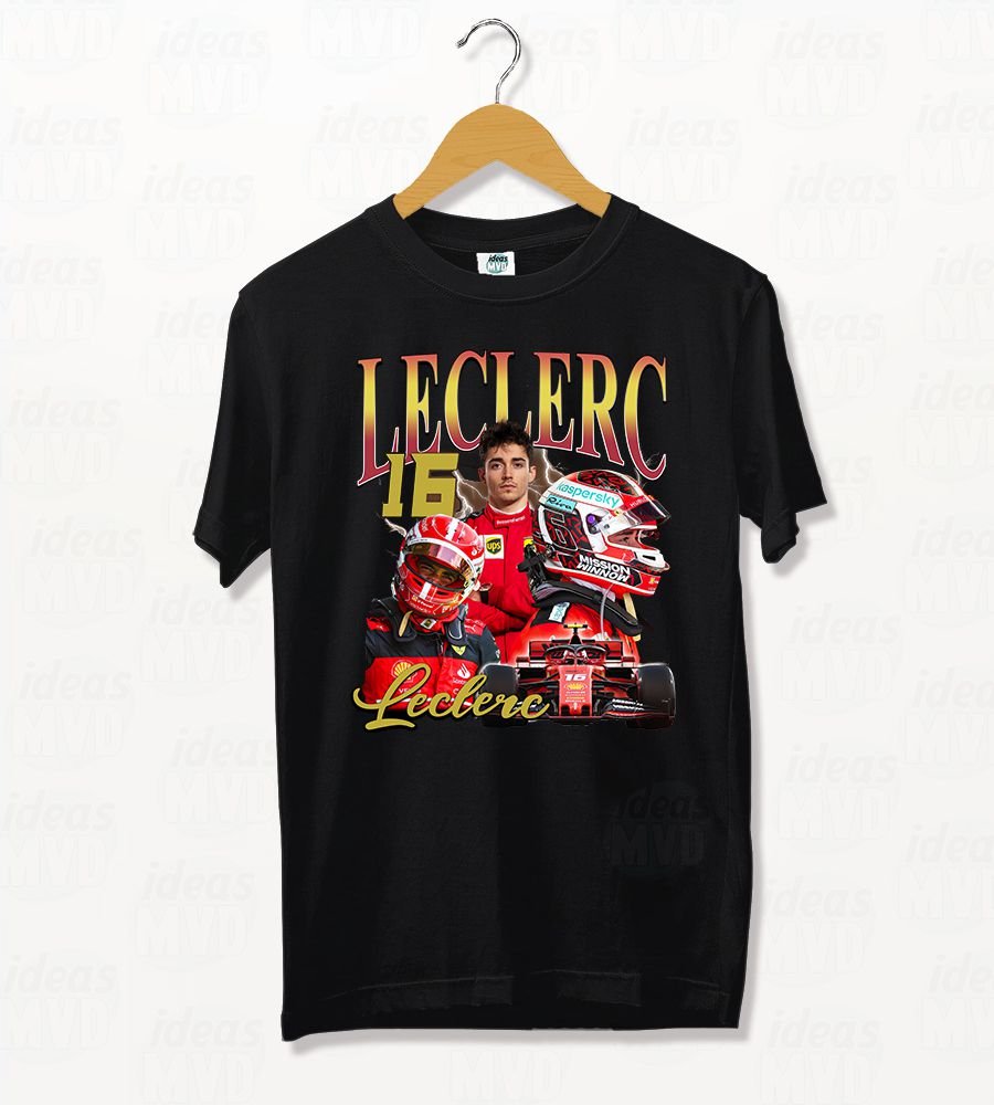 Remera Formula 1 LeClerc 02 (Negra)