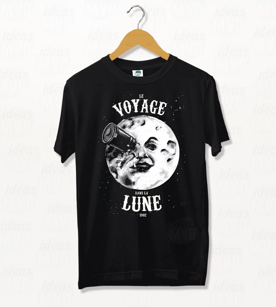 Remera Le Voyage Dans La Lune (Negra)