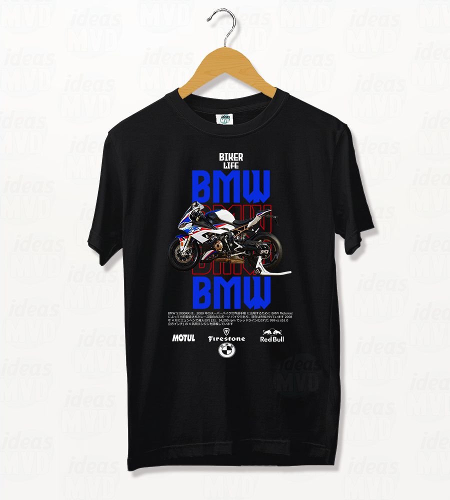 Remera Biker Life BMW (Negra)
