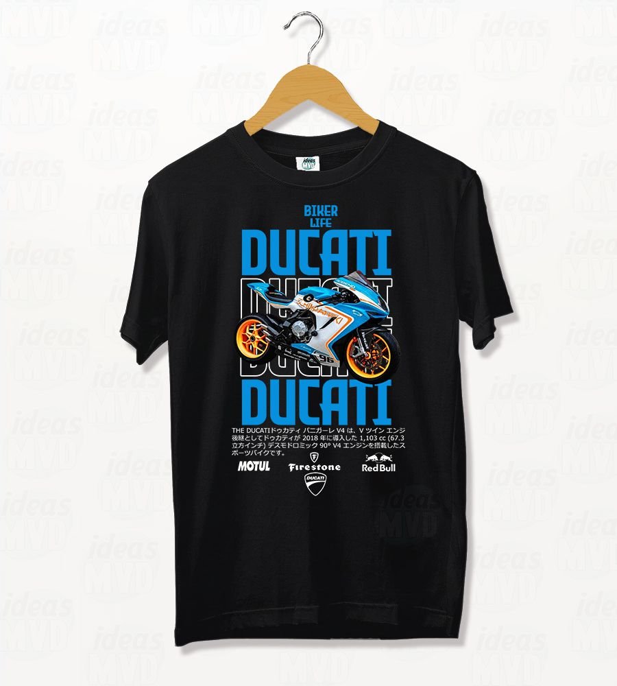 Remera Biker Life Ducati (Negra)