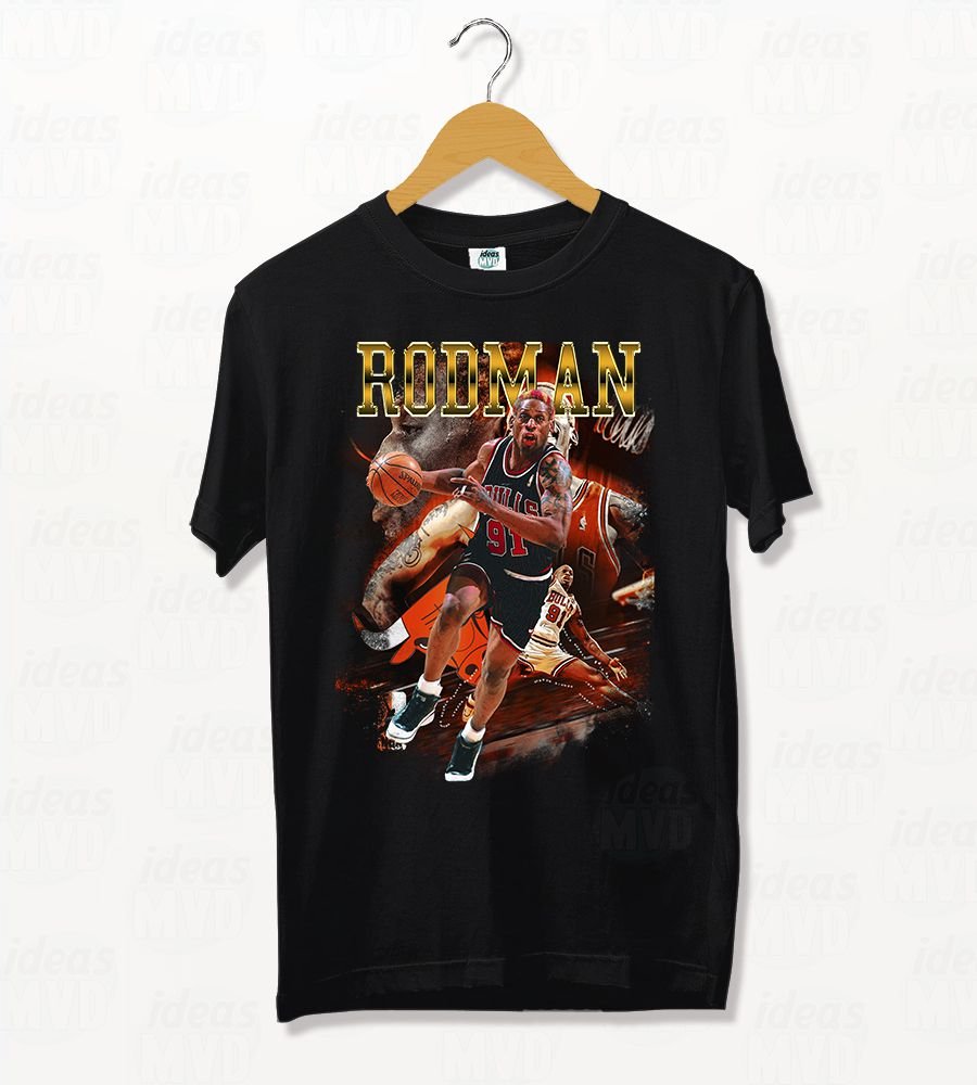 Remera NBA Dennis Rodman 02 (Negra)