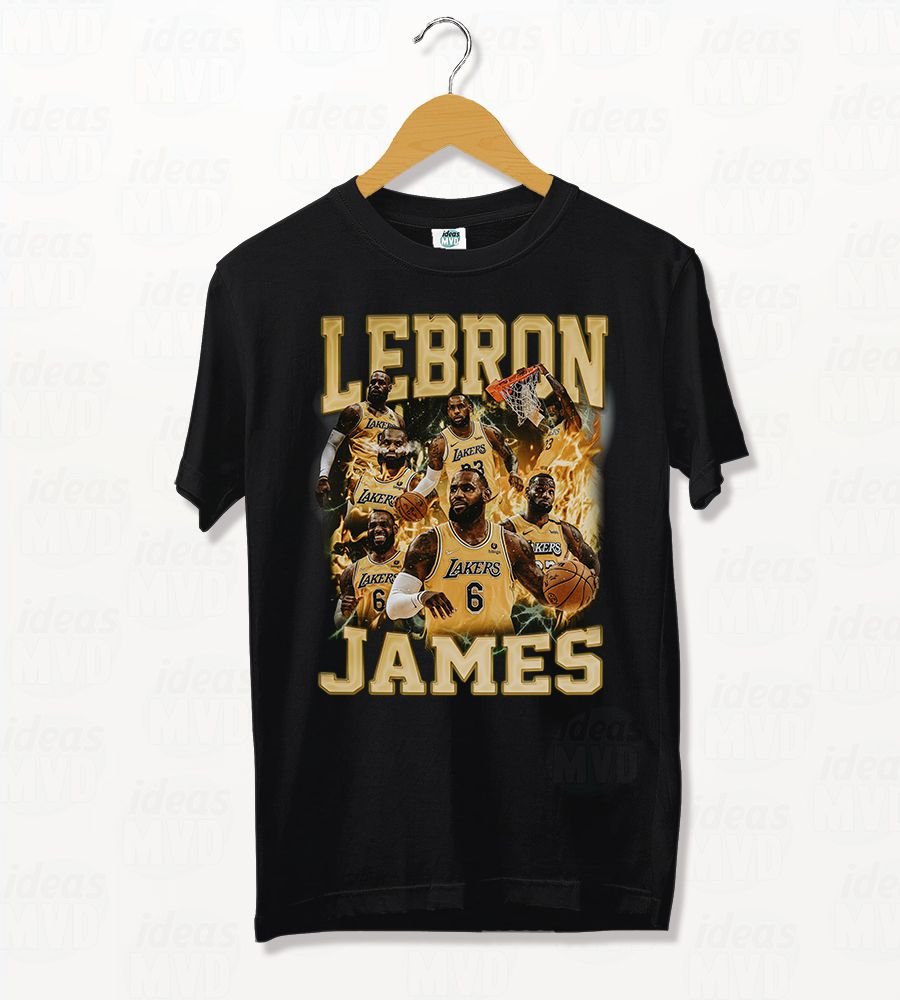 Remera Lebron James (Negra)