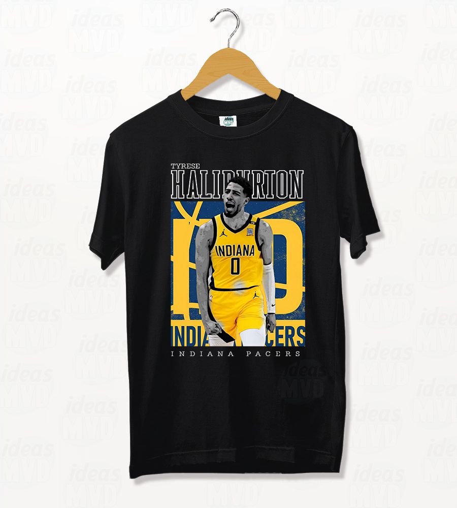 Remera NBA Tyrese Haliburton 01 (Negra)