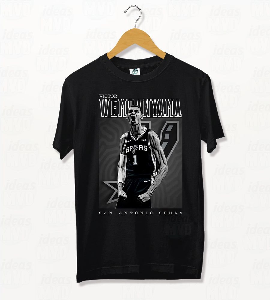 Remera NBA Victor Wemdanyama (Negra)
