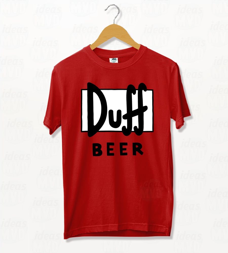 Remera Duff Beer (Rojo)