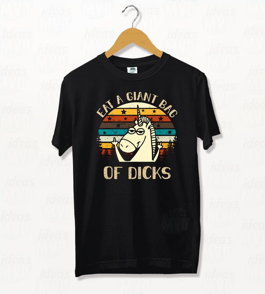 Remera Unicornio Bag of Dicks (Negra)