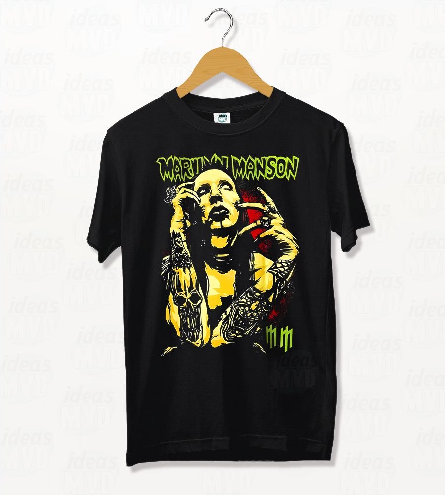 Remera Marilyn Manson (Negra)