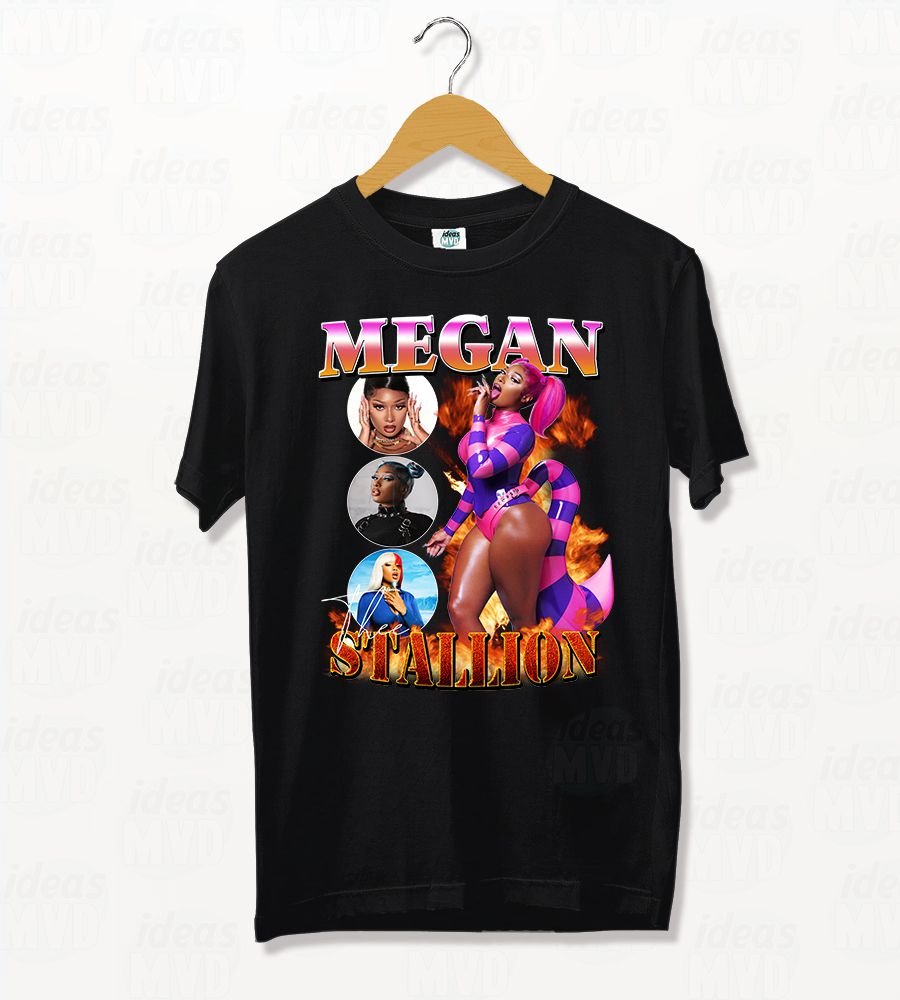 Remera Megan Thee Stalion 02 (Negra)