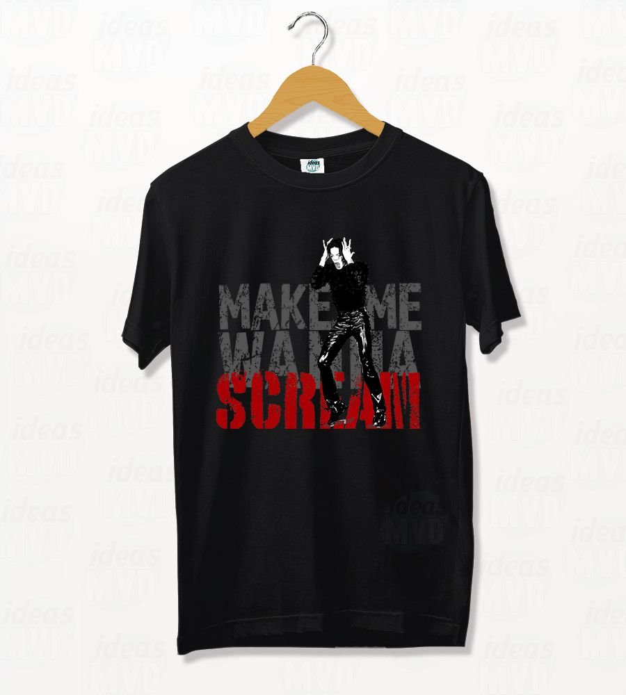 Remera Michael Jackson Make Me Wanna Scream  (Negra)