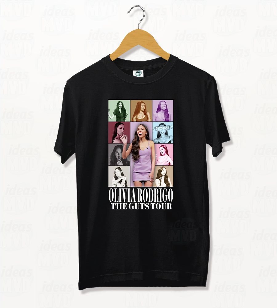 Remera Olivia Rodrigo The Guts Tour (Negra)