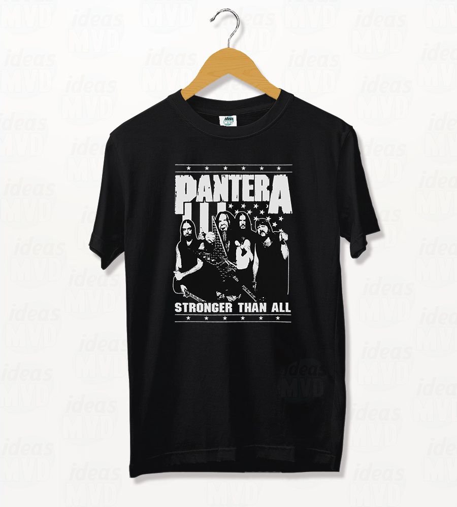 Remera Pantera Stronger Than All (Negra)