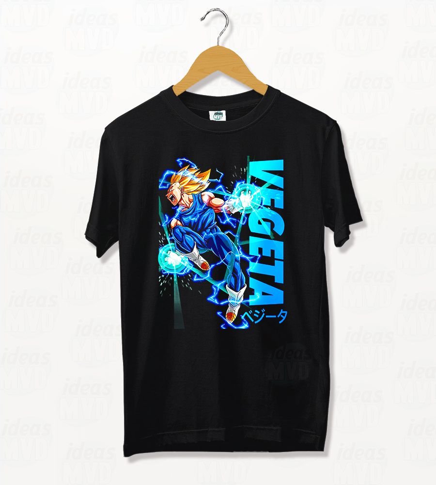 Remera Dragon Ball Z Vegeta 07 (Negra)