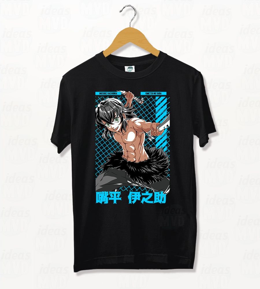 Remera Demon Slayer Inosuke 03 (Negra)